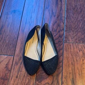 Lucky Brand Black Cutout Loafers